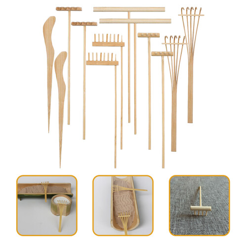 12 Pièces Râteaux Miniatures Pour Table À Sable Et Bureau 2