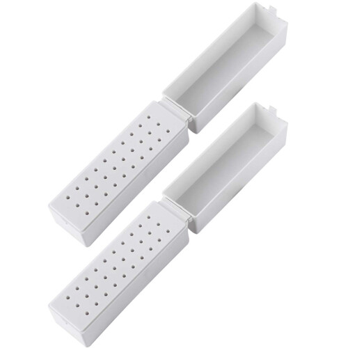 2St Compacte Nagelbit Organizer Met 30 Slots Voor Nagelstudio 1