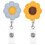 2 Uittrekbare Badgehouder Zonnebloemvorm 2