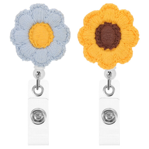 2 Uittrekbare Badgehouder Zonnebloemvorm 1