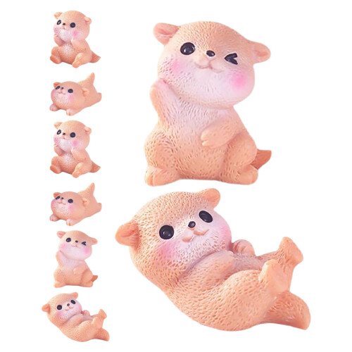 32 Miniatuur Otters Figurines Mini Moss Landschap Versiering 2