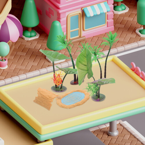 Conjunto De Acessórios Miniatura Para De E Paisagem Micro 2