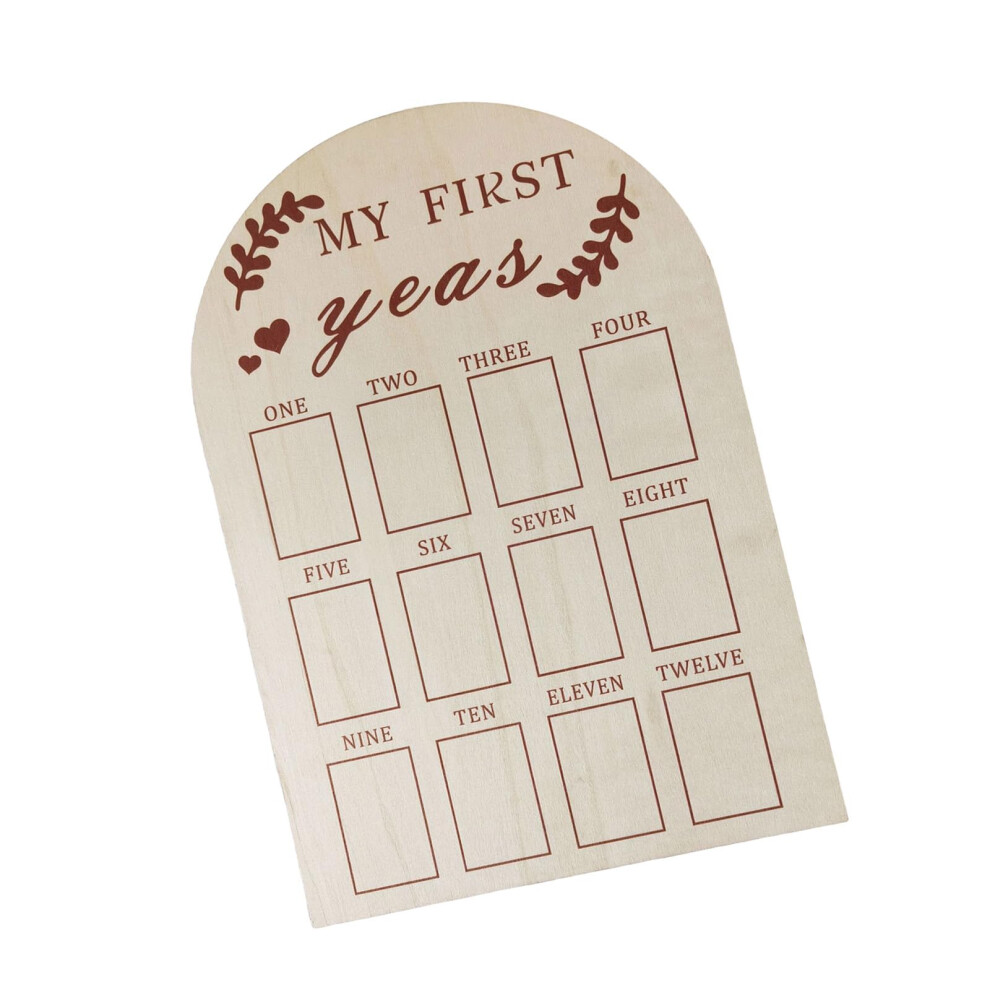 Baby Photo Display Wood Board 12 Months Frame For Newborn Boys And Girls First Year Picture Frame Willow Branches