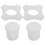 2 Sets Silikon Mikrofon Antirutschringe Weiß 8