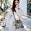Graue Leoparden-Handtasche Flauschige Eimer Mit Zugband 10
