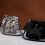 Graue Leoparden-Handtasche Flauschige Eimer Mit Zugband 9