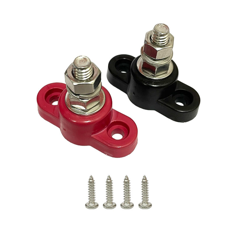 Power Distribution Block 48V 50A Electrical Terminal Studs 1/4 In 5/16 In 3/8 In Size Battery Post Junction Block 9354506295974