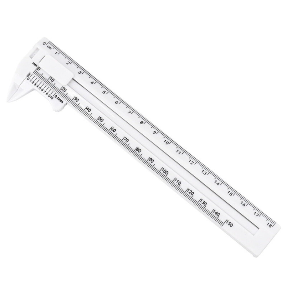 Plastic Vernier Caliper 0-150Mm And 0-180Mm Measuring Instrument Double Scale Jewelry Diameter Micrometer White 9016109463241