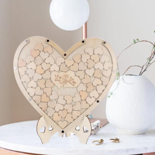 1 Set Diy Herzförmiges Hochzeitsschild Buch Alternative 2