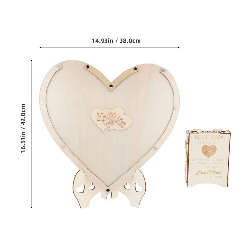 1 Set Diy Herzförmiges Hochzeitsschild Buch Alternative 1