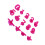 14 Pezzi Segnaposto In Silicone Per Bicchiere Vino – Rosa 7