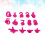 14 Pezzi Segnaposto In Silicone Per Bicchiere Vino – Rosa 5