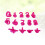 14 Pezzi Segnaposto In Silicone Per Bicchiere Vino – Rosa 4