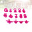 14 Pezzi Segnaposto In Silicone Per Bicchiere Vino – Rosa 6
