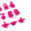 14 Pezzi Segnaposto In Silicone Per Bicchiere Vino – Rosa 11