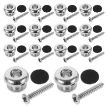 Guitar Strap Locks Und Buttons Metall Silber 30Stk Für Bass