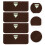 4Stk. Home Treppenmatte Pedal Set Polyester (Polyester) Reflektierend 8