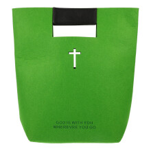 Bible Storage Bag Felt Cover Tote Grün