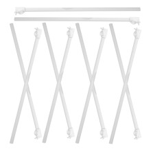 10 Party Tragestangen 26,50x1,70x1,00 Cm Weiß
