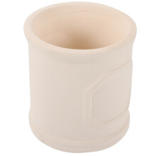 White Flower Pot Kleiner Keramik Bürodekoration