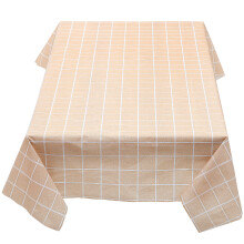 1PVC Plaid Tafelzeil Voor Rechthoekige Tafels Koffie Kleur Decor