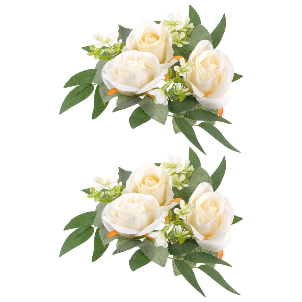 4 Sztuki Sztuczny Wianek Z PłYnąCa ŚWieczka Holder-image