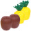 4Pcs PP Plastic Pineapple Coconut Cups Kids Fruit Shape Large Capacity 11