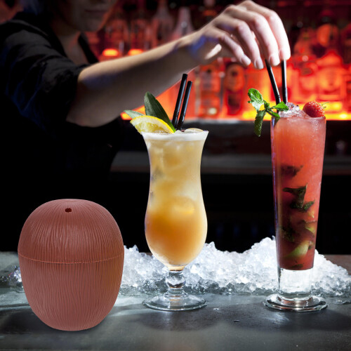 4Pcs PP Plastic Pineapple Coconut Cups Kids Fruit Shape Large Capacity 1