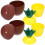 4Pcs PP Plastic Pineapple Coconut Cups Kids Fruit Shape Large Capacity 5