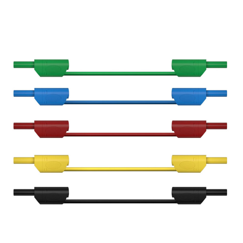 Banana Plugs Test Cord Set 5 Pcs 4Mm Pvc Silicone Wire Multimeter Extension Cables For Electronics Testing 9084446436518