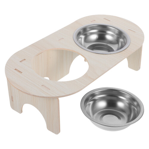 Raindrops Stehende Näpfe Aus Holz Elegant 1 Set 2