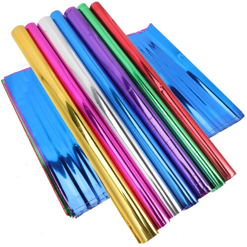 Set Aus 2 Folien-Wrapppapier-Bögen, Cool , Verpackung, Geschenk