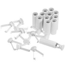 12 Stuks Hangerklok Kabelvergrendeling Schoenveter Stop Hoed Wit