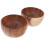 2Stk Rund Hellbraun Holz 1