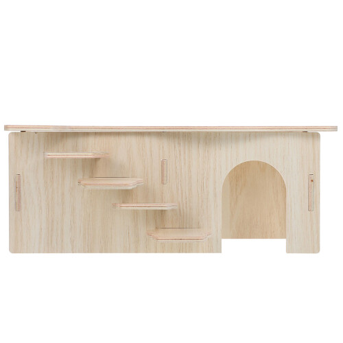 1X Beige Dierhuis Hamsters En Dwergkonijnen 1