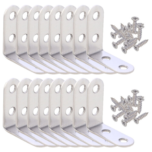 18 Sets Kleine Regalhalterungen L-Förmig 1