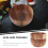 2Stk Rund Hellbraun Holz 9
