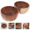 2Stk Rund Hellbraun Holz 4