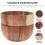 2Stk Rund Hellbraun Holz 8