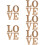 5 Sets Rustikale Holz Liebe Schild Holzbuchstaben 9