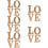 5 Sets Rustikale Holz Liebe Schild Holzbuchstaben 8