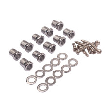 1Set Gewindebuchse Bundhülsen Montageschraube Für Gitarre Silber