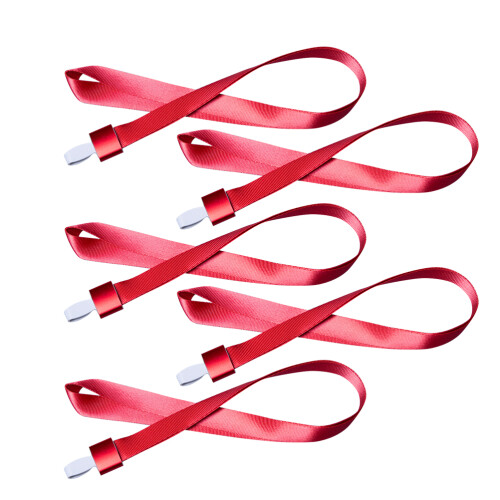 5 . Id Lanyard Polyester Für Badge Rot