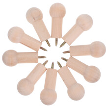 10 Holz Kleiderhaken Halter Mini Tablett