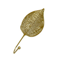 Golden Iron Wandhaken Blattförmig Für Zuhause 1