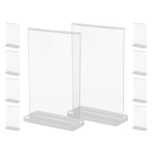 Double Sided Menühalter Acryl 10St 6,3x3,9x1,8 Zoll