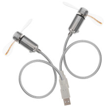 2 USB Lüfter Mini LED Für Schreibtisch