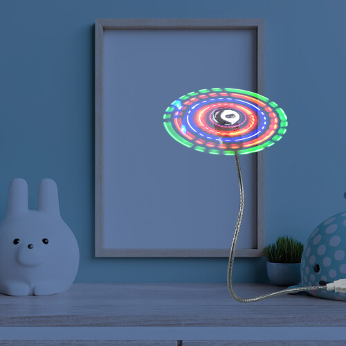 2 USB Lüfter Mini LED Für Schreibtisch 2
