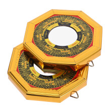 6Stück Legierungs Bagua Spiegel 13 cm Feng Shui Konvexspiegel
