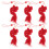 6 Tai Chi Schwertende Quaste Stoff Rot 1
